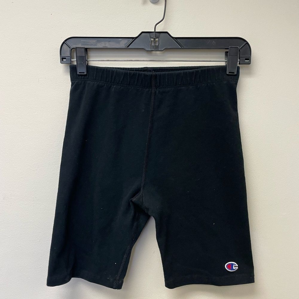 Champion Girls Black Biker Knee Length Shorts